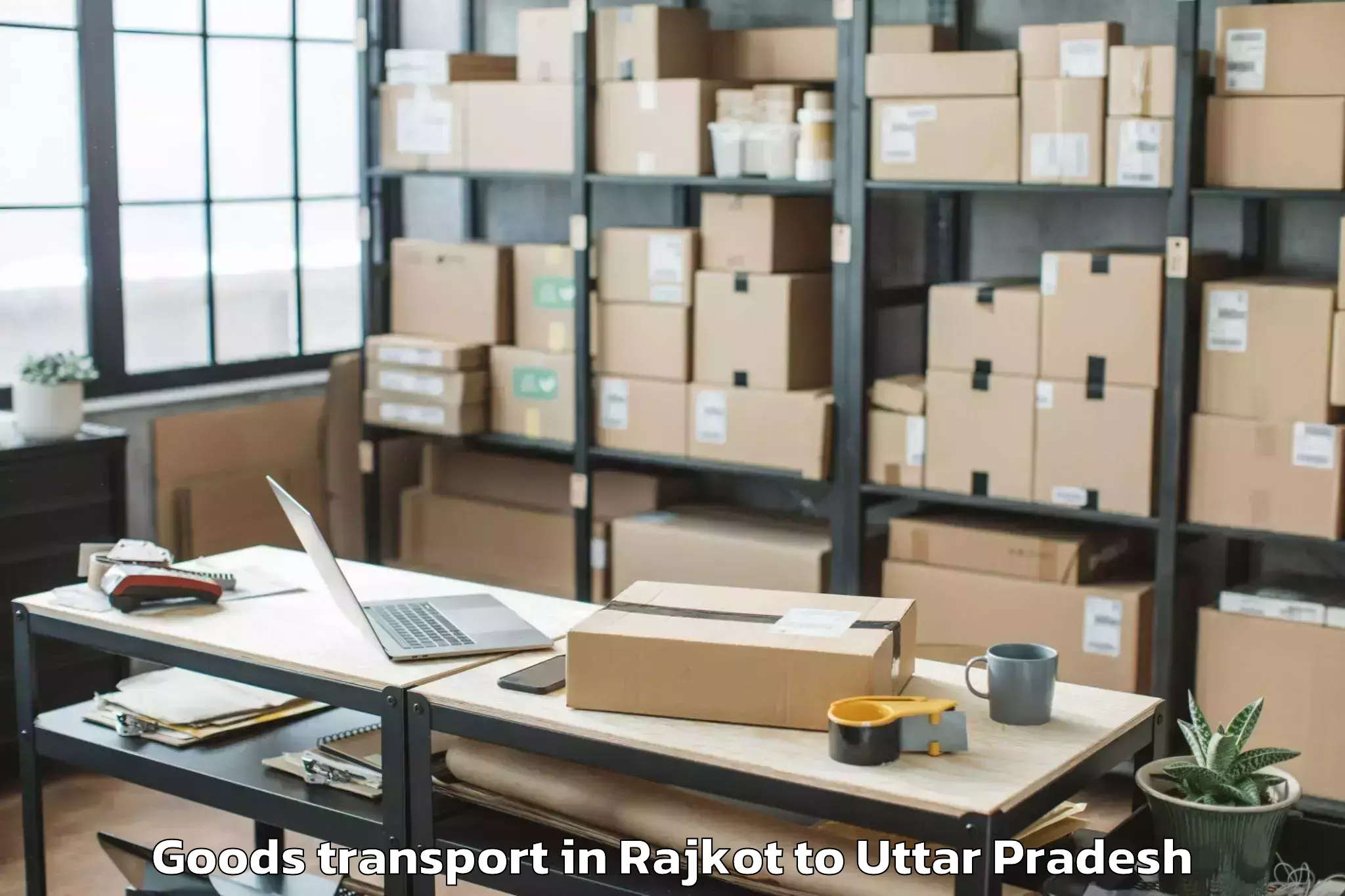 Expert Rajkot to Sahjanwa Goods Transport